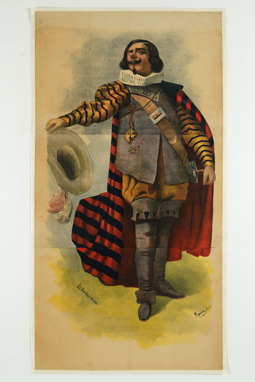 attore nelle vesti di Cyrano de Bergerac